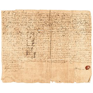 1704 Deed, Matonacock of Oyster Bay, Queens County, Nassau Island, Colony of NY