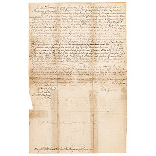 1760 Last Will and Testament, Mass. to be Buried in a Christian decent manner...