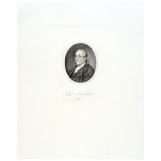 c. 1800, Print of Benjamin Franklin at Age 84, by D. Edwin off the Copper Plate