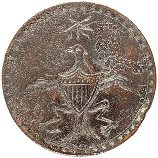 (1789) George Washington Inaugural Button, Eagle + Star type with Original Shank