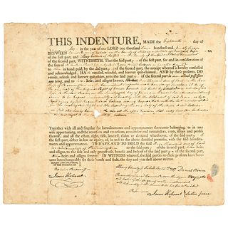 1797 Rare Connecticut / Pennsylvania Susquehannah Company Land Grant