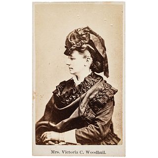 Presidential Candidate Victoria C Woodhull CDV - Wall Street's 1st Female Broker