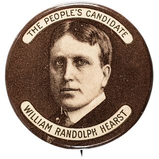 c. 1904 William Randolph Hearst Presidential Campaign Portrait Pinback