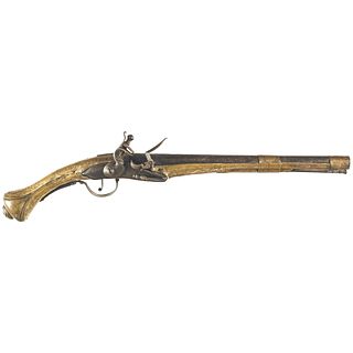 c 18th Century Flintlock Sash Flintlock Pistol, the Barbary Coast Pirates Prized