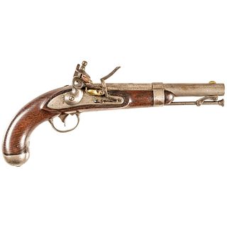 1841-Dated U.S. Military Model 1836 Flintlock Service Pistol made by R. Johnson