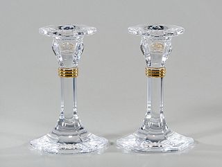 Pair Christian Dior Crystal Candlesticks