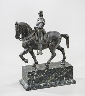 Bronze Equestrian Sculpture After Verrocchio