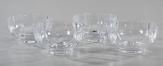 Set of Four Tiffany & Co. Crystal Bowls