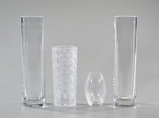 Grioup of Four Tiffany & Co. Crystal Vases