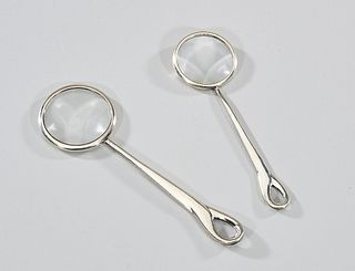 Two Vintage Peretti Tiffany & Co. Sterling Hand Magnifiers