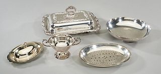 Group of Five Various Silver Plate Service Items