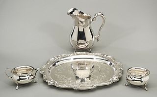 Group of Four Silver Plate Service Items