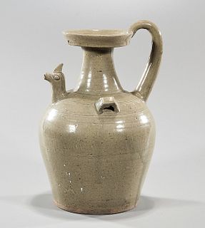 Chinese Celadon Glazed Early-Style Ewer