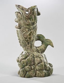 Chinese Carved Hardstone Fish