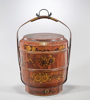 Chinese Painted Lacquer Stacking Boxes