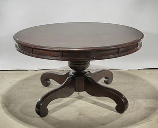 Round Pedestal Table with Leaves
