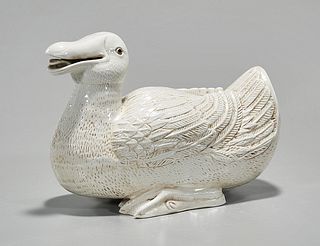 Chinese Glazed Porcelain Duck