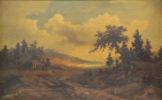 SCHMITZ (?), C.L. Oil on Canvas. German Landscape.