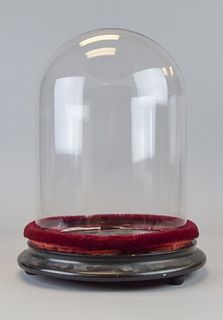 Glass Dome on Wooden Base