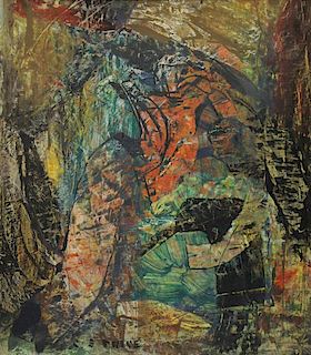 PRICE, Clayton. "In the Forest" 1946. Abstract Oil