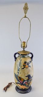 Amphora 2 Handled Pottery Bird Vase