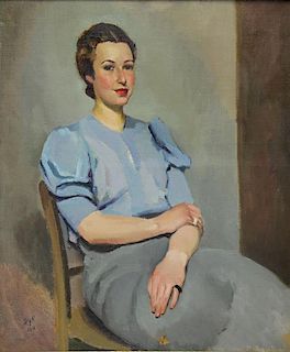DYF, Marcel. Oil on Canvas. 1934 Portrait of a