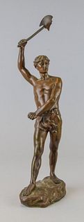 Georges Charles Coudray Bronze Warrior With Axe