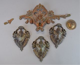 Grouping of Brass & Bronze Decorative Hardware