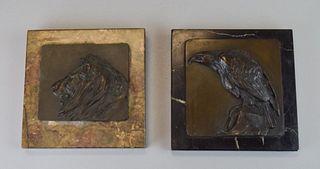 2 Franz Stiasny Bronze Plaques