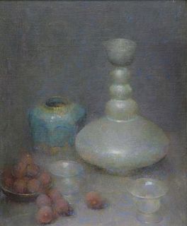 ROMANOVSKI, Dimitri. Oil on Canvas "Art Glass".