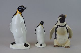 3 Porcelain Penguins