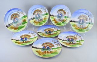 8 Porcelain Turkey Plates