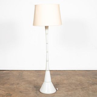 MID-CENTURY MODERN ITALIAN WHITE GLASS FLOOR LAMP