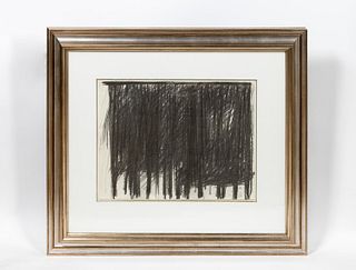JACK TWORKOV ABSTRACT CHARCOAL ON PAPER, 1963