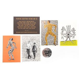 EARLY 1980S KEITH HARING EXHIBITION ANNOUNCEMENTS
