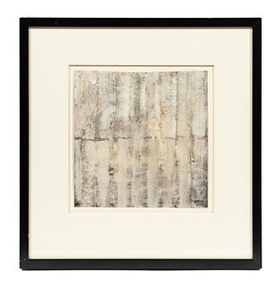 EDWARD ROSS, ABSTRACT MIXED MEDIA ON PAPER, FRAMED