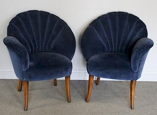 Pair of Art Deco Upholstered Chairs.
