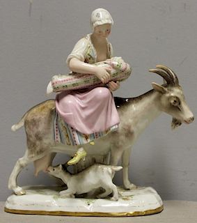 MEISSEN. Porcelain Figural Grouping of a