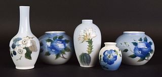 5 Royal Copenhagen Vases