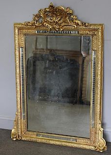 Antique Giltwood & Gessoed Mirror.