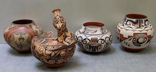 Group of Signed Native American Pottery.