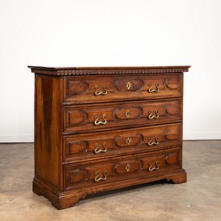 19TH C. ITALIAN BAROQUE STYLE FOUR-DRAWER CHEST