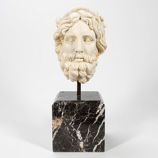 HEAD OF POSEIDON, MARBLE BUST AFTER THE ANTIQUITY
