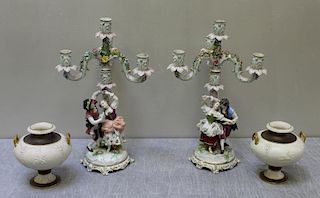 Wedgwood and Capodimonte Porcelain Lot.