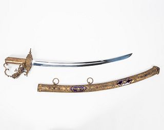 L. 19TH C. AUSTRIAN SILVER PRESENTATION SWORD