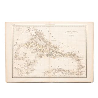 19TH C, A. H. DUFOUR, MAP OF CARIBBEAN