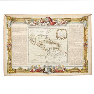 MAP, CARIBBEAN, MEXICO, LOUISIANA, AMERICAS 1766