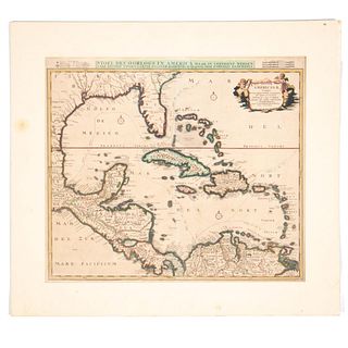 CORNELIUS DANCKERTS, CARIBBEAN & FLORIDA MAP