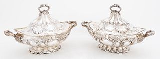 PAIR OF GORHAM "CHANTILLY" STERLING LIDDED TUREENS