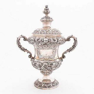 IRISH GEORGE IV STERLING SILVER CUP & COVER